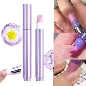 3 in 1 Nail Essence Pen Repairs Nail Cuticles Oil Pusher Moisturizes Prevents Breakage and Strengthens and Brightens Nail Surface Manicure Nail Strengthener Oil Nail Nutrient Oil