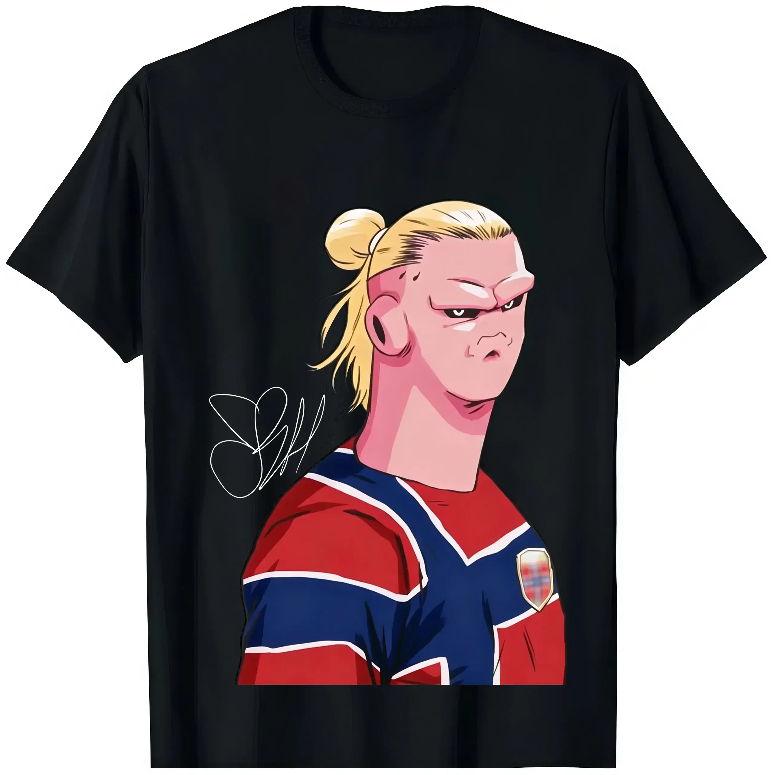 Vintage Haaland Majin Buu Anime Graphic Tee| Soccer Meme T-Shirt  Streetwear