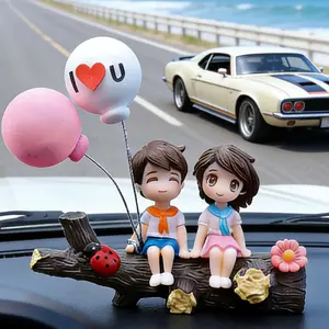 Cartoon Couple Design Car Decoration, Creative Car Interior Decoration, Automotive Ornaments, Fashion Car Accessories for Women & Men, Car Stuff, Car Decor for Girls, Teenage Girl Gifts