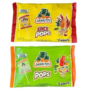 2 Pack Jarritos Pops Sweet and Spicy Lollipops - Hard Candy Pops - Natural Flavors Snack