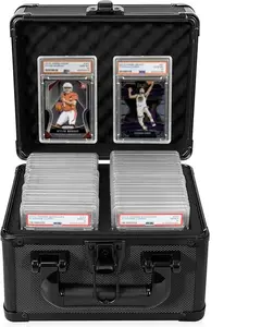 Graded Card Case - Aluminum Alloy Graded Card Storage Box Compatible with 40 Card Slabs, Sports Trading Card Case Fits PSA, CSG, BGS