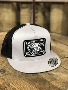 Lazy J Ranch Wear Silver & Black 4" Elevation Cap Hat - SILBLK4ELEV