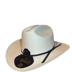 Sombrero Vaquero Katanna Blanco – Estilo Texana Centenario/White Western Cowboy Hat with Black Band - Katanna GOLD LINE GTO