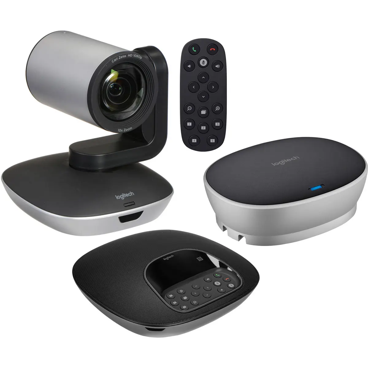 Logitech Group Video Conferencing System for Mid to Large-Sized Meeting Rooms, Includes Camera, Speaker Phone, Remote Control