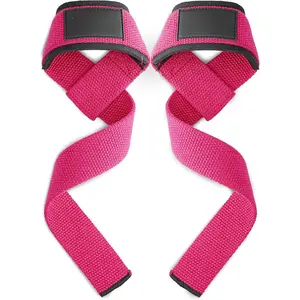 Lifting Straps 24" (Pair) - 5mm Padded Durable Wrist Straps for Weightlifting & Powerlifting - Cotton Lifting Strap with  Grip for Men & Women - Deadlift Strap for Gym Workout