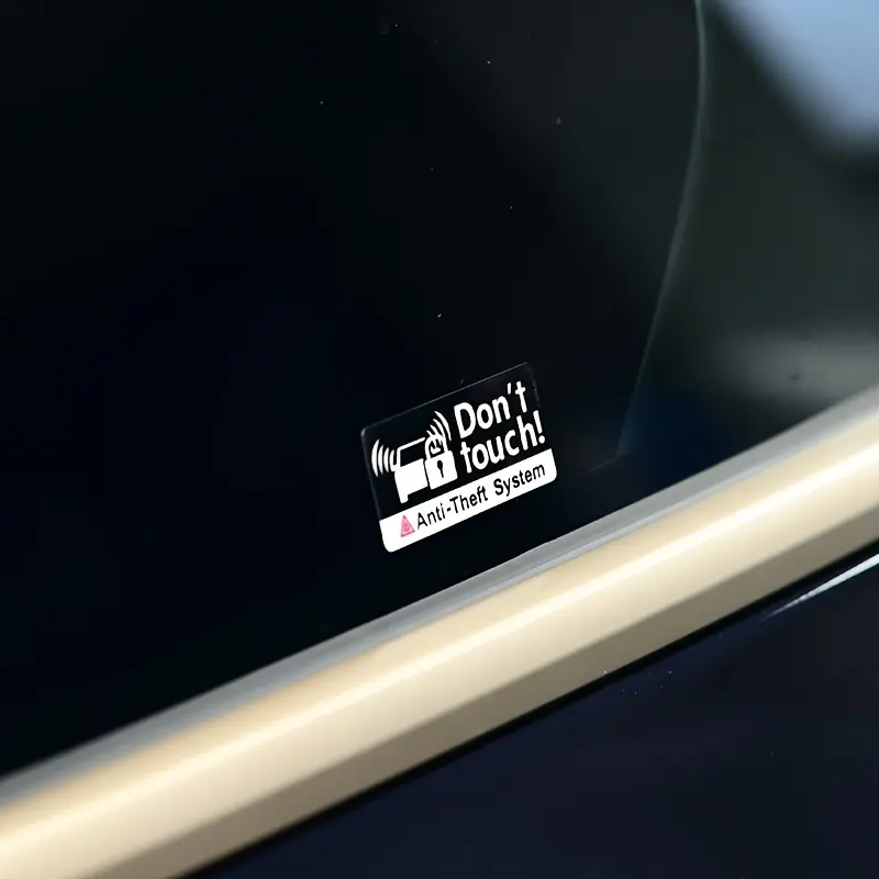 Please Do Not Touch The Car Reflective Sticker! Vehicle Anti-theft Warning Sticker, Side Window Safety Reflective Sticker