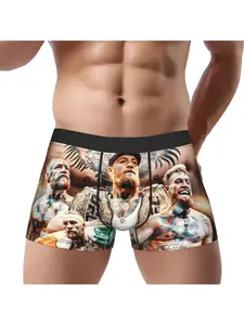 1 piece Conor McGregor Print Underpants Homme Panties Breathable Underwear All Seasons Sexy Shorts Briefs