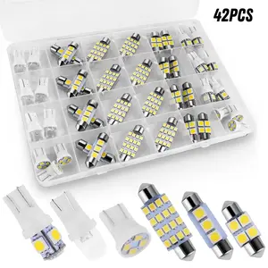 [FathersDayGift] 42PCS Car Interior Combo LED, Map, Dome, Door, Trunk, License Plate, Light Bulbs, White