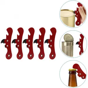 Home Camping Dual Use 5-piece Can Opener Set | Multi functional Bottle Opener, Portable Design, Essential Practical Tool for Kitchen Cooking