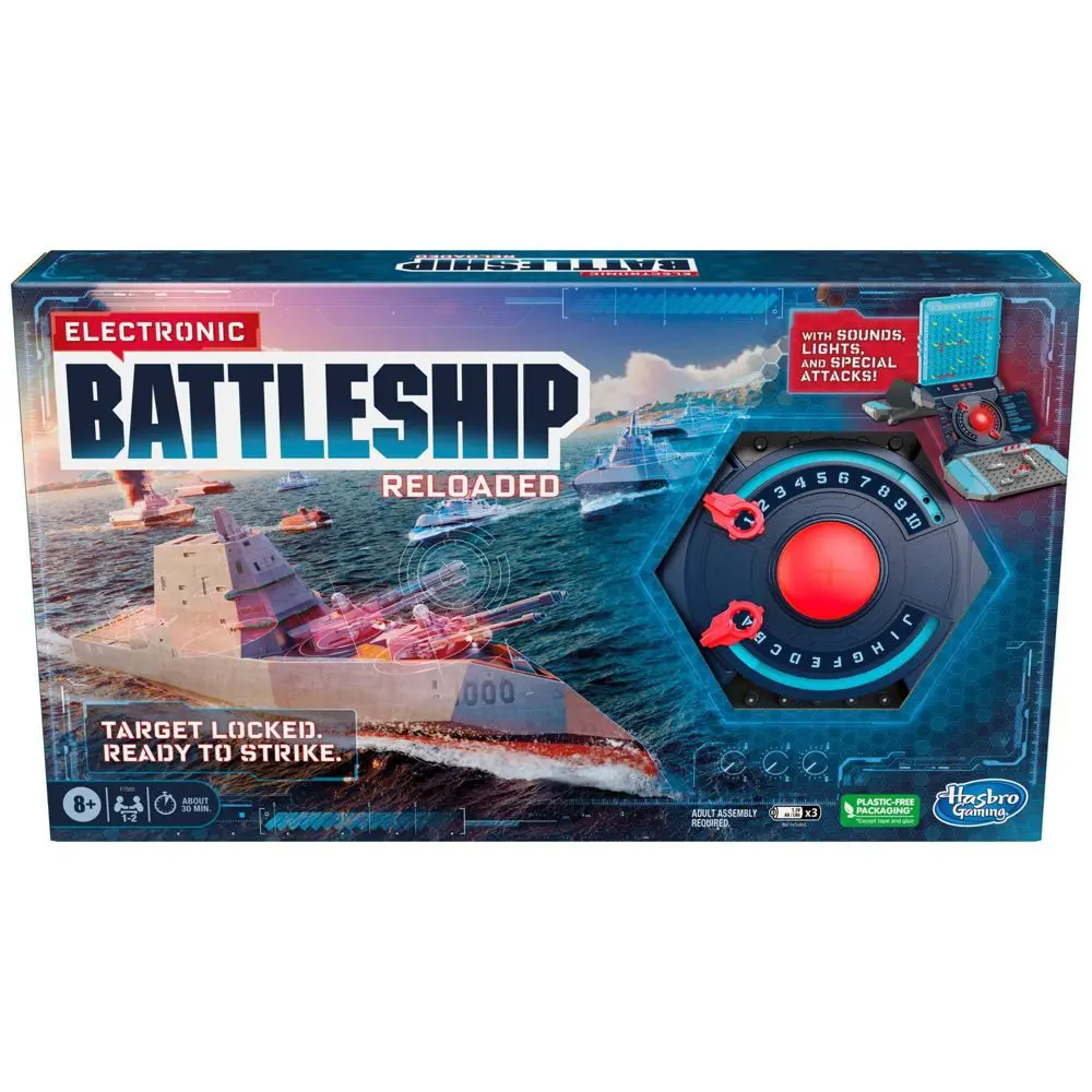 Battleship Reloaded Electronic Board Game Lights Sounds Voice Command Advanced