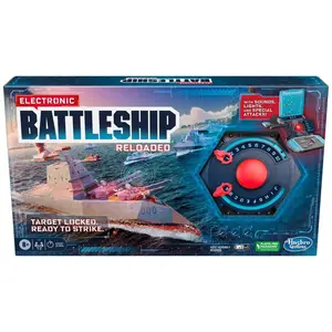 Battleship Reloaded Electronic Board Game Lights Sounds Voice Command Advanced
