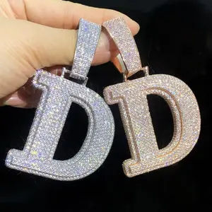 Large Letter Zirconia Pendant for DIY Hip Hop Couple