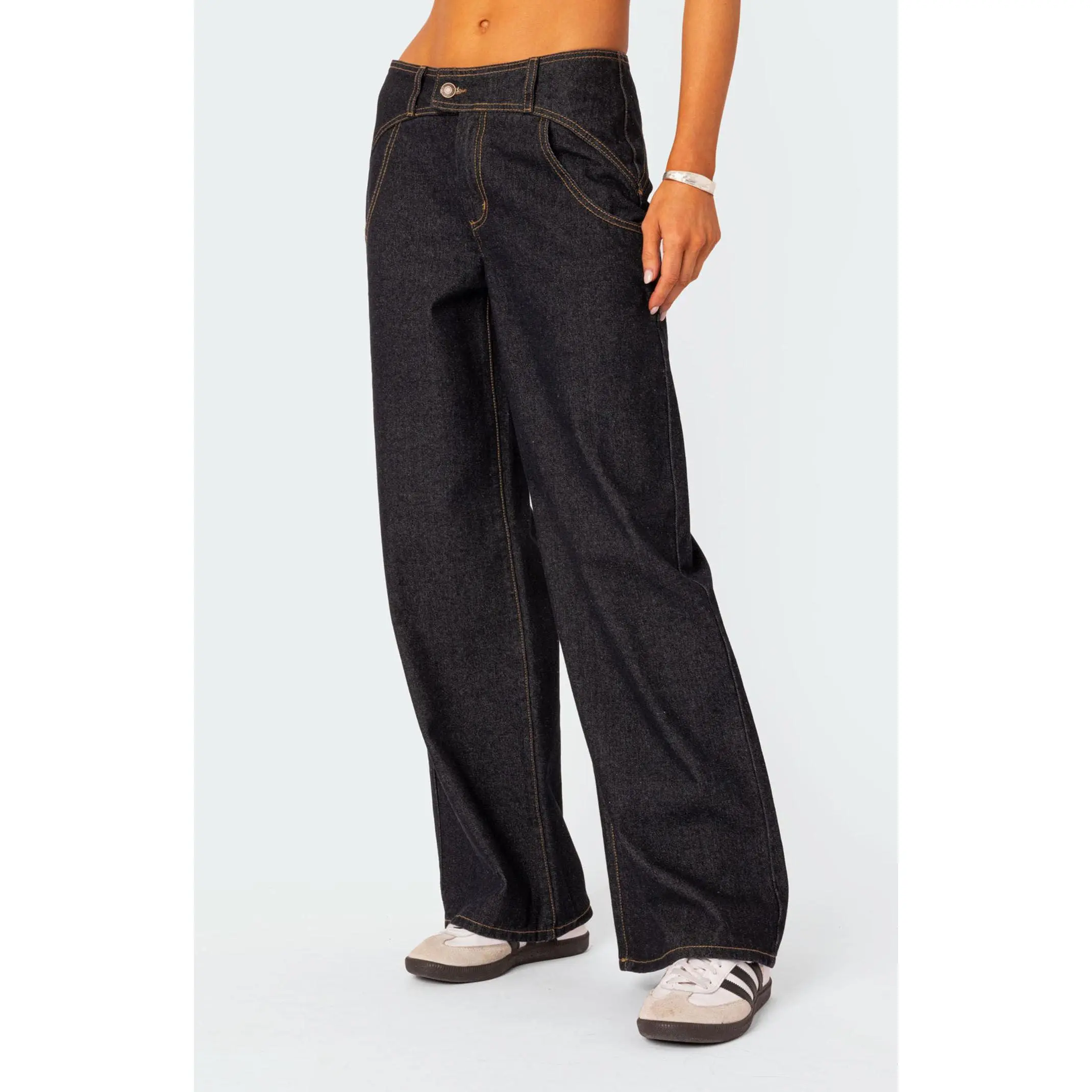 Edikted Women's Western Low Rise Straight Leg Jeans Edikted Women's Western Low Rise Straight Leg Jeans