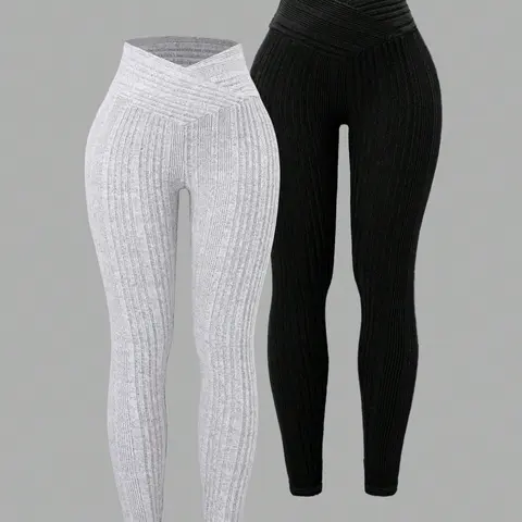 Women's Fall and Winter Super High-Waisted Fleece-Lined Fitted Pants, Casual Long Pants, Warm and Comfortable for Daily Wear, Bottoms