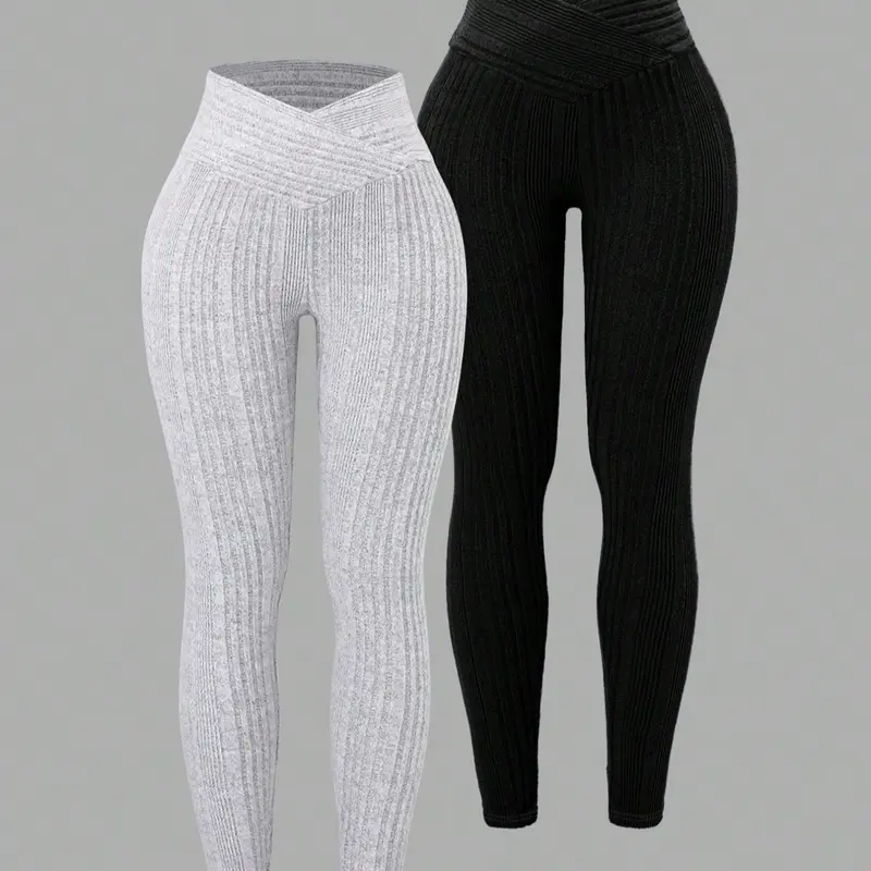 Women's Fall and Winter Super High-Waisted Fleece-Lined Fitted Pants, Casual Long Pants, Warm and Comfortable for Daily Wear, Bottoms