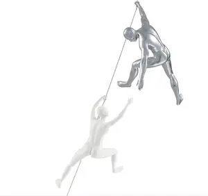 CLIMBING COUPLE SET OF TWO WALL SCULPTURES