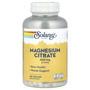 Solaray Magnesium Citrate, 180 VegCaps (133 mg per Capsule)