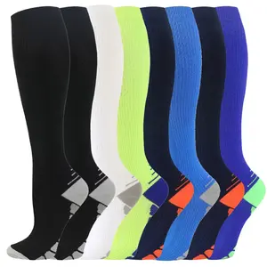 STANDWAY Compression Socks 8 Pairs 15-20mmhg For Men & Women.Everyday Comfortable Best For Travel, Nurses, Pregnancy, Shin Splints, Sports and Office