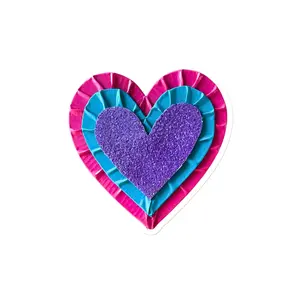 Purple Tape Heart Magnet – Strong Fridge & Whiteboard Magnet for Kitchen – Office & Home Decor