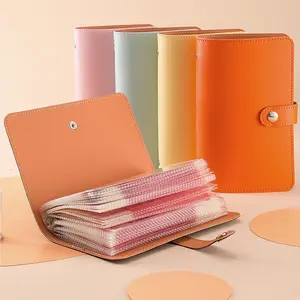 PU Leather Cash Storage Book, 1 Count Large Capacity Cash Storage Notebook with 50pcs Inside, Home Organizer for Money, Photo, Stamp, Bank Card