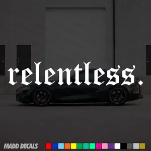 relentless Windshield Banner Sticker JDM Sad Boyz Car Window Decal | Anti Social Decals Relentless Decal