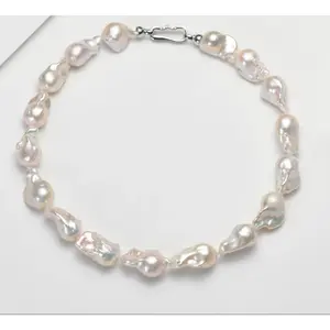 Aurora Baroque Freshwater Pearl(15mm up) Necklace, 18" + 1.25 extender