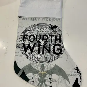 4th Wing Christmas Stocking - Festive Home Decor