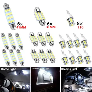 20PCS LED Car Interior Lights,T10 31mm 42mm Dome Map License Plate Lamp Bulbs Kit,Super Bright White LED Lamp