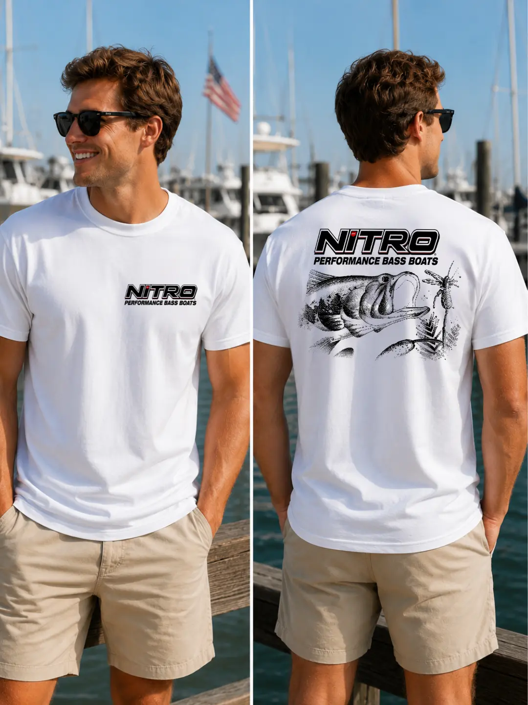 Nitro Performance Bass Boats T-Shirt, Bass Fishing Graphic Tee, Largemouth Bass Angler Shirt, Fisherman Gift for Men