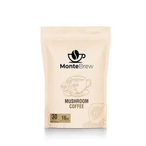 Montebrew Organic Mushroom Coffee with Lions Mane and Cordyceps & More - 30 Servings