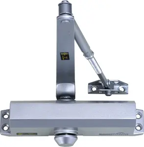 Automatic Door Closer for Home – Adjustable No-Slam Hydraulic Door Closer, Quiet Soft Close, Heavy Duty, Easy DIY Install (Silver)