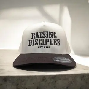 Trendy 2-Tone Christian Trucker Hat- Raising Disciples