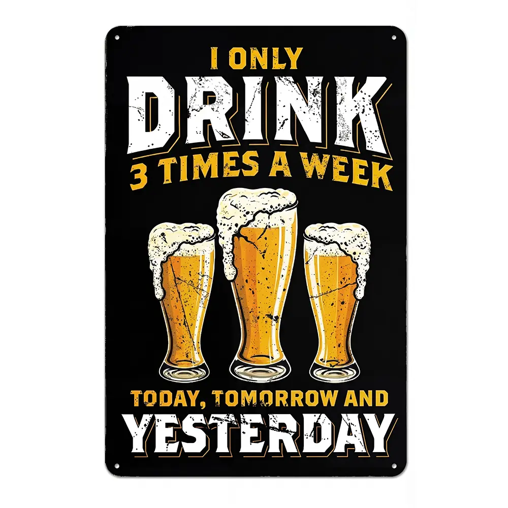 8x12 Inches Funny Beer Quote Aluminum Metal Sign Retro Man Cave Bar Pub Wall Art for Home Decor