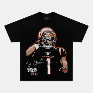 Comfort Colors Ja’Marr Chase Graphic T-Shirt, Cincinnati Football Retro Sports Streetwear Tee Vintage NFL Aesthetic Style, Unisex Fan Outfit for Men Women, Soft Washed Cotton Shirt Game Day Wear