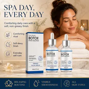 Botox Stock Solution Firming Facial Serum 30ml, Lightweight Anti-Aging Face Essence with Dropper, Hydrating Smoothing Skin Care Serum for Fine Lines, Wrinkles, Daily AM PM Routine, All Skin Types, Women & Men