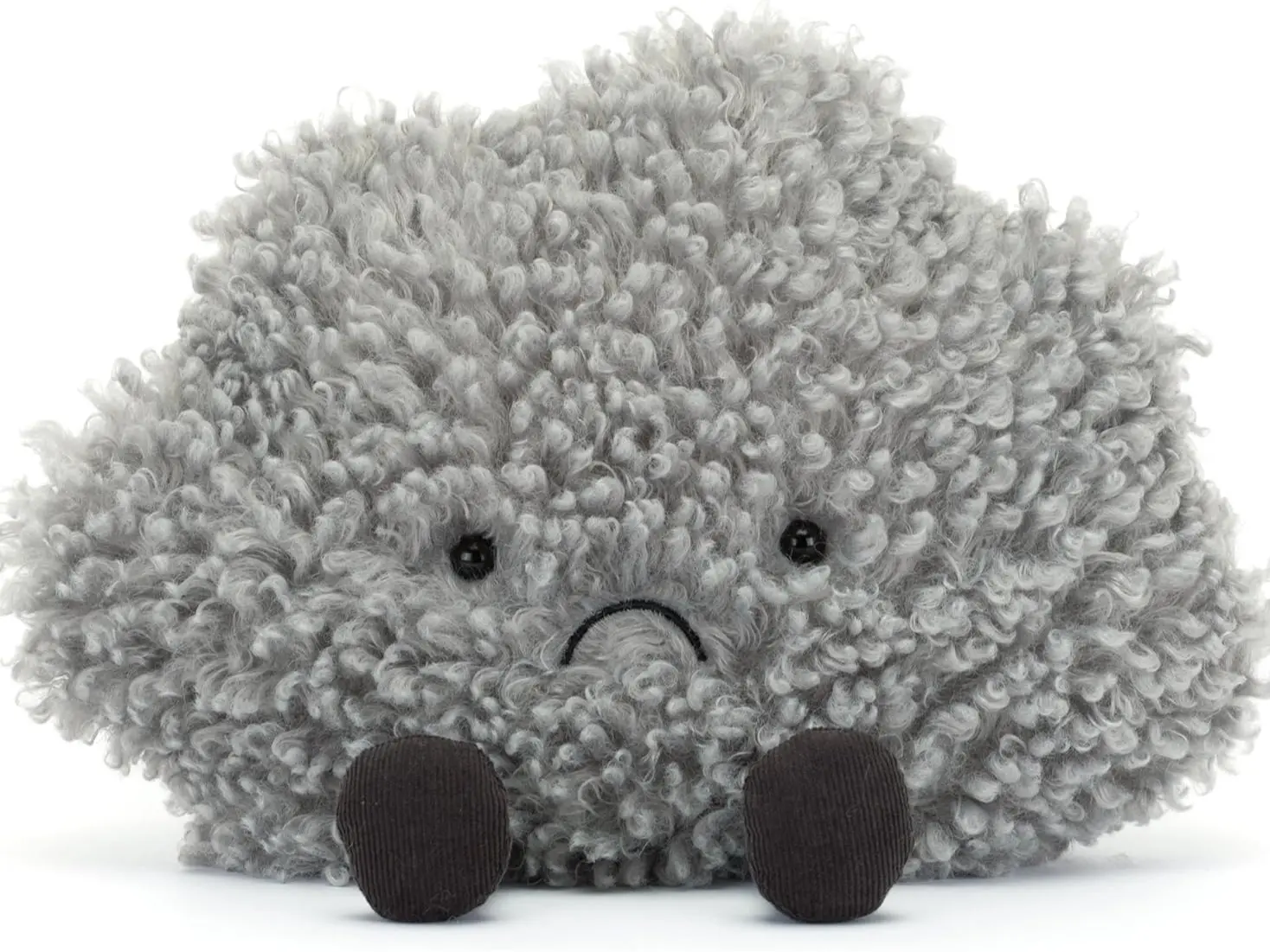 Jellycat Amuseables Storm Cloud Plush | 10" Grumpy Sassy Cloud Stuffed Toy | Cute Grey Fleece Desk Decor & Relatable Office Gift | Moody Aesthetic Plushie
