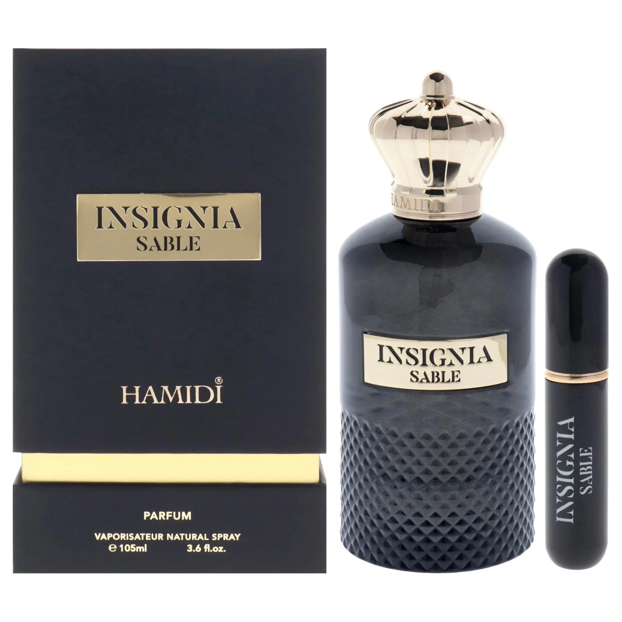 Insignia Sable by Hamidi Unisex Natural Parfum Spray - 3.6 oz (105ml), with Original Box