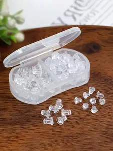 Ear Plugs for Ear Piercing, Prevent Earring Sliding, Simple Silicone Design, 1 Box, Ear Care Essentials, Ear Protection Accessories