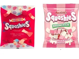 Smarties Squashies and Squashies Drumstick - Strawberry Flavor Candies( 2 PACK) Smarties Squashies and Squashies Drumstick - Strawberry Flavor Candies( 2 PACK)
