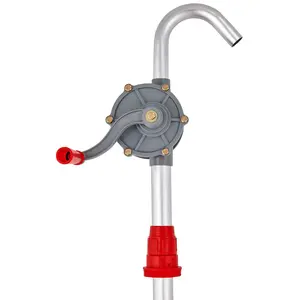 VEVOR Drum Pump, 6 GPM Flow, Rotary Barrel Pump Hand Crank, Fits 5 to 55 Gallon Drums with 3-Section Suction Tube Assembly and Hose, Designed to Transfer Fuel, Oil, Diesel, Kerosene, Aluminum Alloy