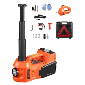 VEVOR Electric Car Jack, 5 Tons/11000 lbs, Electric Scissor Jack with Built-In Inflator, 12V Tire Change Replacement with Electric Impact Wrench LED Light, Portable Jack kit for Sedan, SUV, Truck