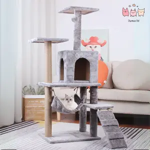 Starmen Pet Multi-Level Cat Tree with Hammock and Scratching Posts