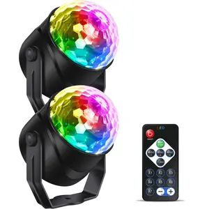 Music Sound Activated Party Light, RGB 7 Colors Changing DJ Light with Remote Control, Sound Control Stage Light for Home Party Wedding Festival Decoration, Dynamic Led Lights