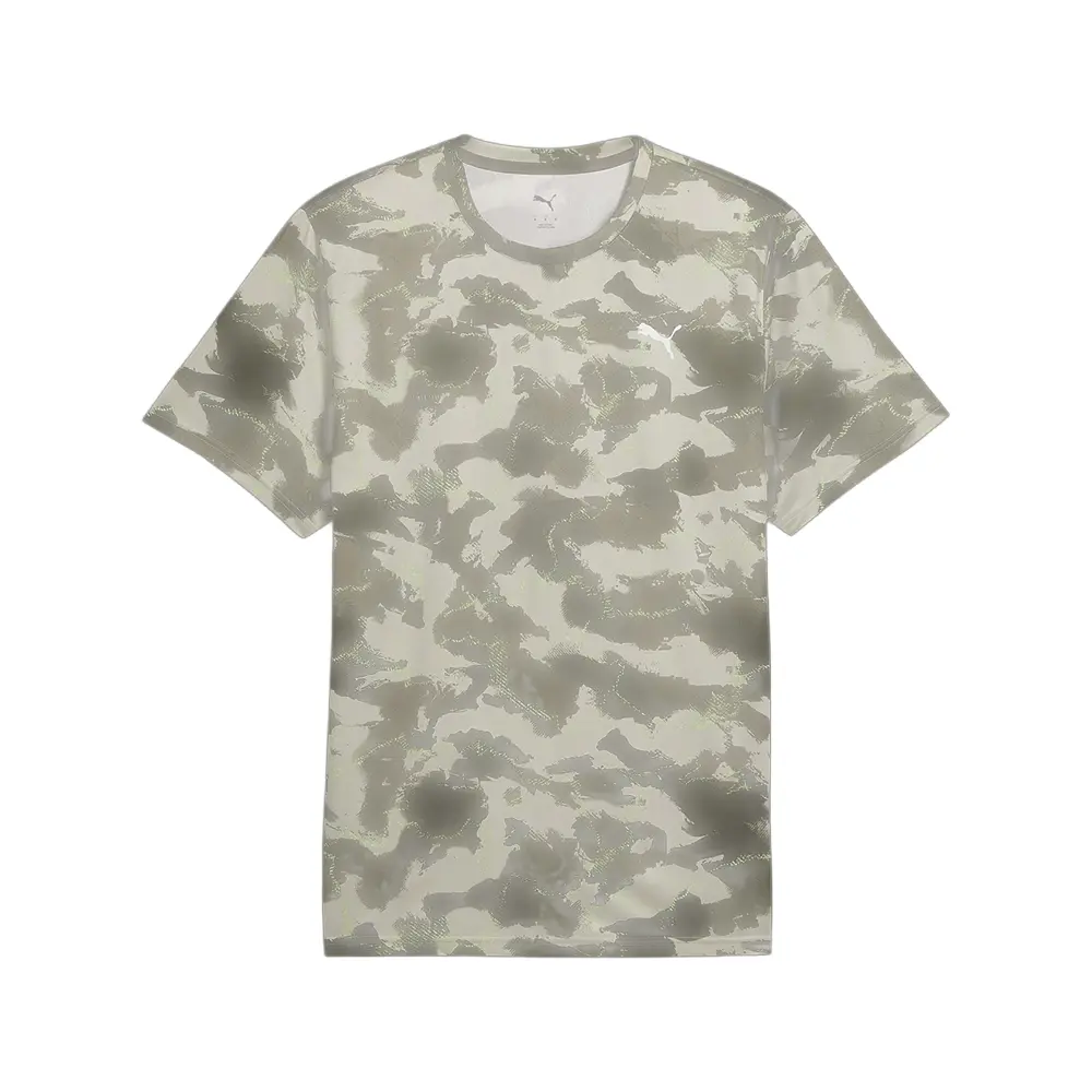 PUMA Mens Train All Day Essentials Graphic Crew Neck Short Sleeve Casual Tops Casual - Green