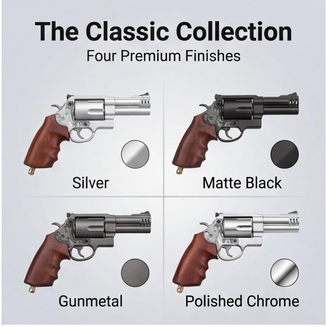 Y2K 1:3 Mini M-500-A1 Pistol Keychain Bag Charm Cool Collectible Key Ring Accessory