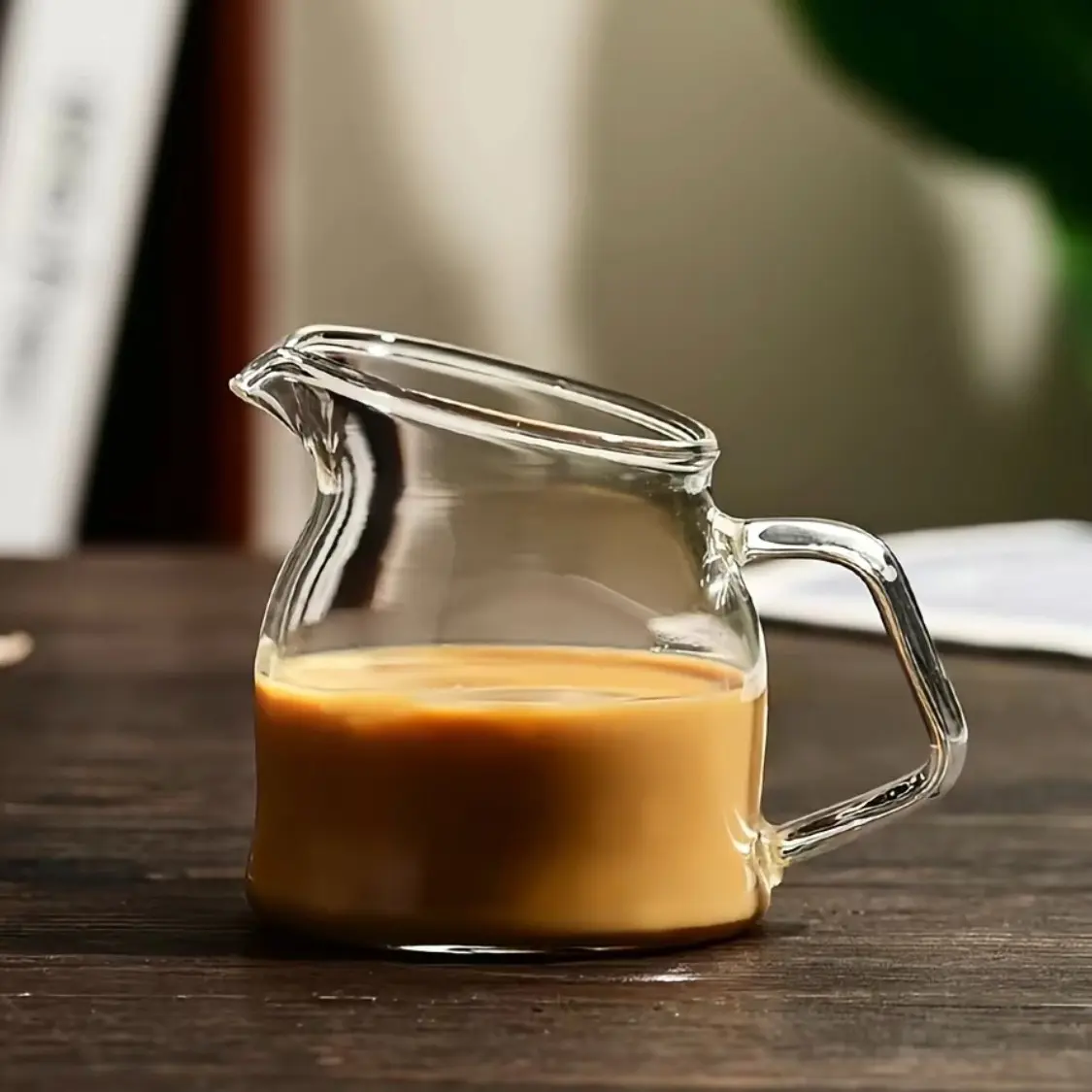 Viral 100ml/150ml (3.4oz/5oz) Mini High Borosilicate Glass Creamer with Precision Spout, Lead Free Drip-Free Versatile Serving Jug, Dishwasher Safe for Coffee Milk Honey Syrup Sauce, Kitchen Dining Coffee Bar Accessory, Housewarming Gift for Coffee Lovers