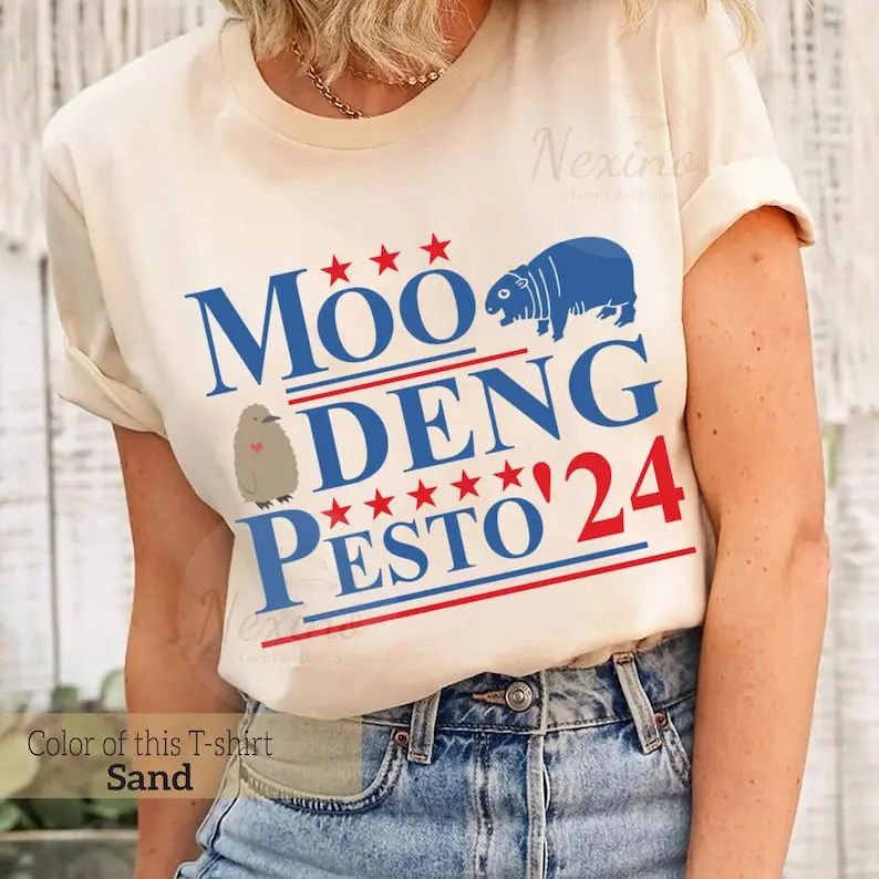 Funny Moo Deng Shirt, Baby Pesto Penguin Tshirt, King Penguin Baby Tee Shirt, Moo Deng Pesto 2024 Shirt, Pygmy Baby Hippo Penguin Shirt 9H