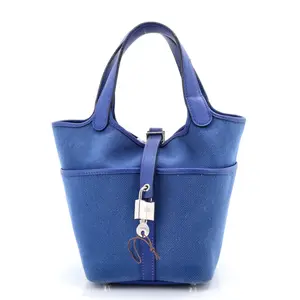 Pre-owned HERMÈS material Bucket Bags Hermes Cargo Picotin Lock Bag Canvas and Swift PM by Rebag