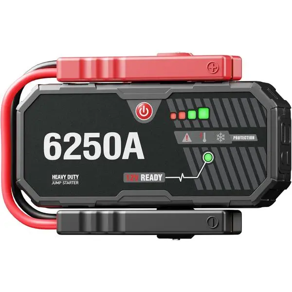 Car Battery Jump Starter 6250 Peak Amp 960 Cold Cranking Amp,12V Auto Battery Booster with Smart Display, for 12L Gas/10L Diesel Engines,48 Months Standby