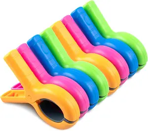 Large Beach Towel Clips for Beach Chairs, 8 Pcs Towel Holder for Beach Chair Pool Chair on Cruise, Jumbo Size Heavy Duty Clothes Pins, Beach Chair Clips to Beach Accessories Must Haves
